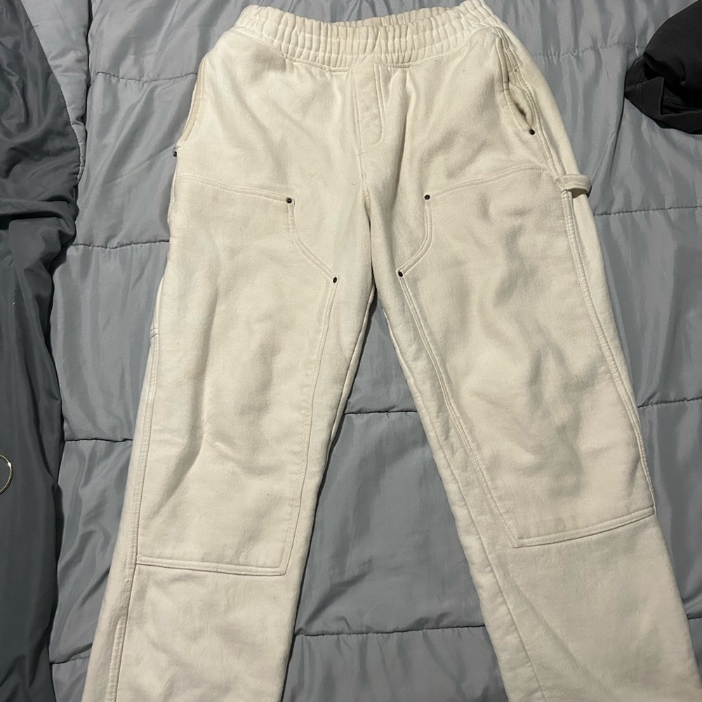 Cream Zara Cargo Pants